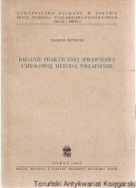 Badanie praktycznej sprawności umysłowej metodą wkładanek